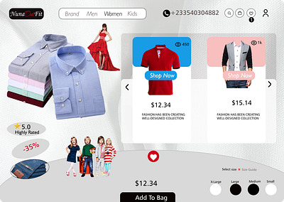 #012 #Day 012 of ui challenge #E-commerce shop for retail cloth ui