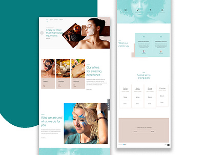 Spa Landing Page business business web business website clean design home page illustration landing landing page landing page design landingpage ui web design webflow website website design wordpress
