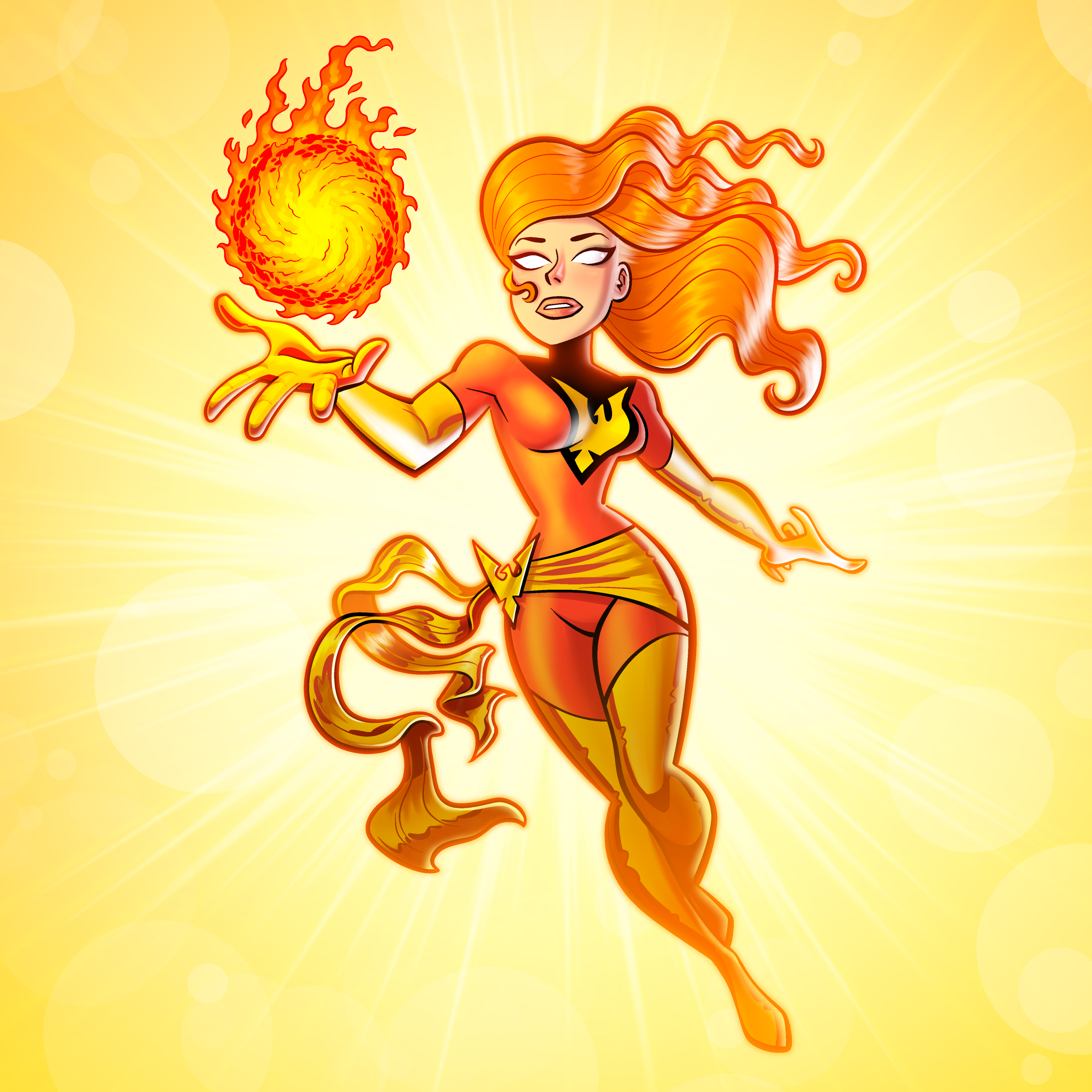 Dark Phoenix bruce timm cartoon cartooning character design comic comic art comic book illustration x men