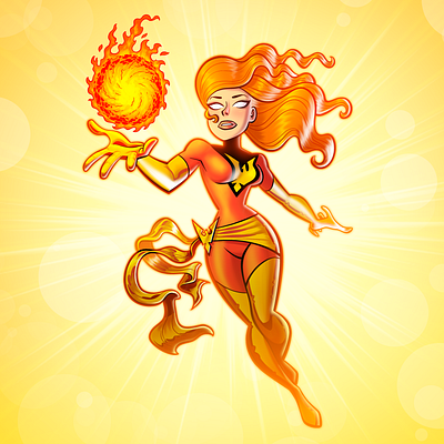 Dark Phoenix bruce timm cartoon cartooning character design comic comic art comic book illustration x men