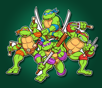 Teenage Mutant Ninja Turtles cartoon cartooning character design comic comic art comic book illustration teenage mutant ninja turtles tmnt