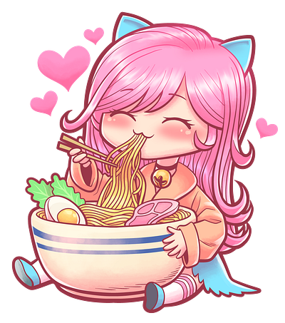 Ramen Girl anime cartoon cartooning character design illustration manga ramen