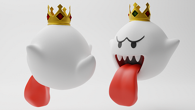 King Boo | Mario | Blender 3d b3d blender boo character king mario perso tuto