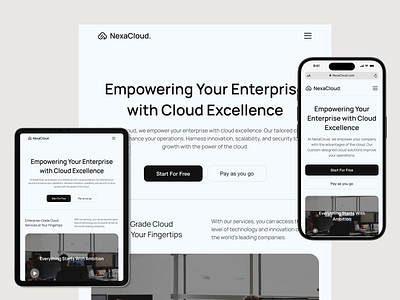 NexaCloud. - Enterprise Cloud Computing Provider [Responsive] cloud cloud computing company company profile corporate enterprise cloud computing landing page ui design web design website design