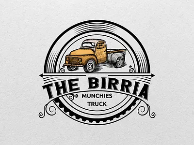 The birria munchies truck logo. 3d art branding graphic design logo logo design minimal logo motion graphics sketch the birria logo truck illustration truck sketch truck vector ui vector vector art vintage vintage logo
