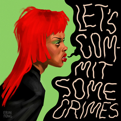 Punk Art Print crime crimes digital illustration punk punk art punk girl