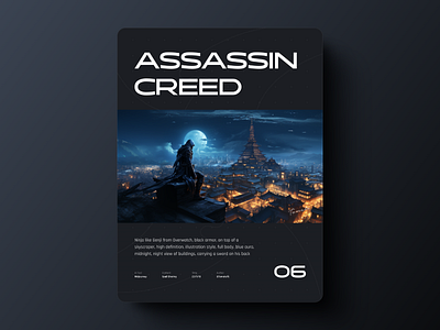 Assassin creed design graphic design poster typography ui web