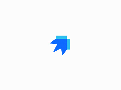 AscendBlue - Aerospace Minimal Icon ambition ascent blue boost directional dynamic elevate futuristic geometric growth innovation launch minimalist momentum motion progressive rocket sharp thrust upward