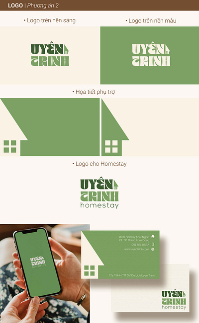 OPTIONS LOGO FOR UYENTRINH HOMESTAY branding graphic design logo