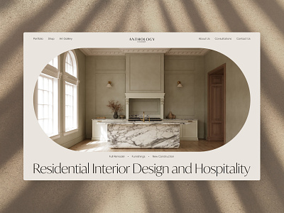 Interior Design Website architector clean design design design portfolio inspiration interior design interior design landing interior design website interior website landing landing page new popular popular design typography ui web website