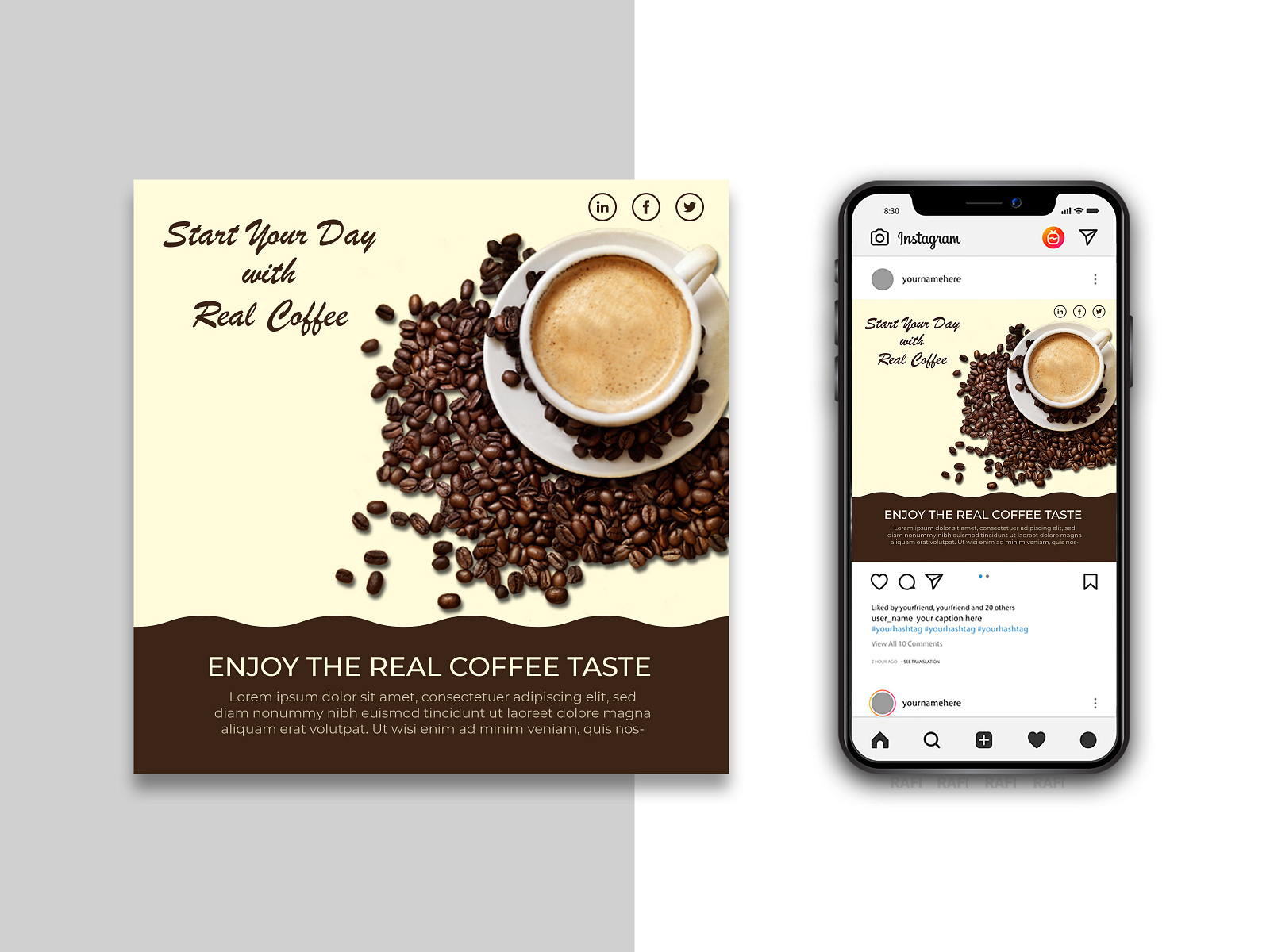 Social Media Post Design | Coffe | Espresso | Instagram post by Arnil ...