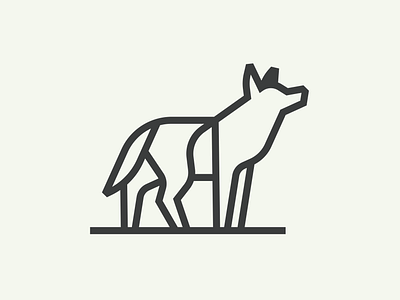 Coyote coyote geometry icon illustration line shape