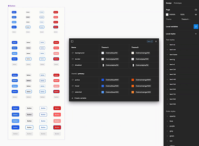 Customizing Button Variants with Variables in Figma branding buttons dark mode design elements design system figma figma components interface ui ui kit ux variables