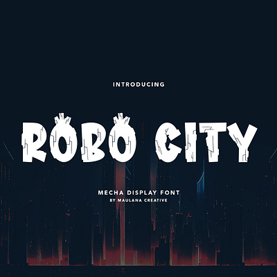 Robo City Mecha Display Font branding font fonts graphic design logo nostalgic