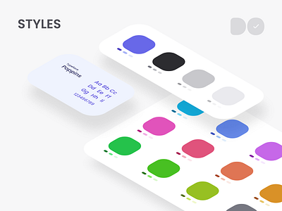 DO – Styles app blue branding clean color design design system font green list mobile orange pink popping product design purple red styles ui yellow