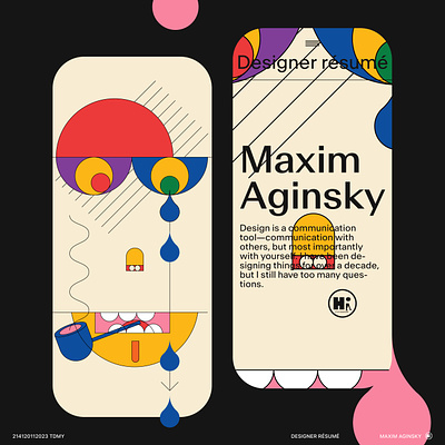 Designer resume 2024. Maxim Aginsky mobile