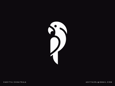 White Parrot - Logo Design ( Bird Logo ) bird bird logo brand branding creative icon identity logo logo designer mark minimal modern parrot parrot logo symbol unique best animal white parrot