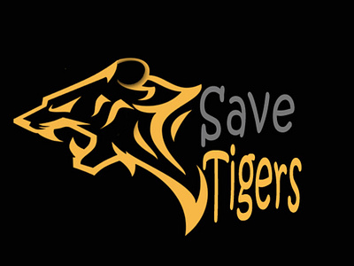 Save Tigers branding graphic design logo