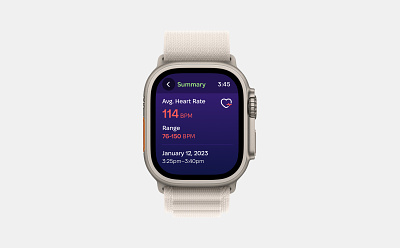 Day 41 >Daily Ui Challenge dailyui excercise fitness health heart heartbeat summary tracker watchos workout