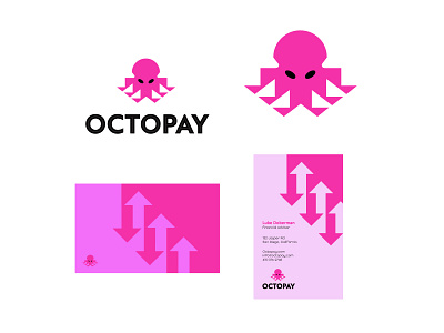 Octopay #2 bold branding business card finance geometric logo logodesign modern octopus pay payment transaction