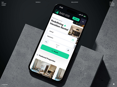RAD® Ecosystem: Holiday Homes app design business corporate dashboard ecommerce app factory finance financial assistant investment landing page management mobile ui payment platform product design property real estate agency service social media ui visual design
