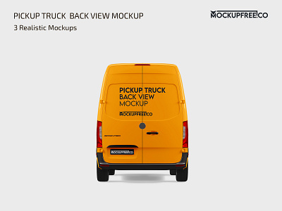 Cargo Minivan Back View Mockup PSD auto automobile car cargo cargo minivan cargo van carrying van minivan mock up mockup mockups photoshop product psd template templates transport utility van vehicle