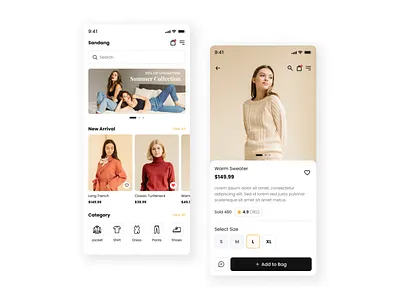 Fashion Online Store Mobile App app app design applicaton clean fashion fashion store mobile mobile app online shop online store shop store ui