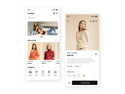 Fashion Online Store Mobile App app app design applicaton clean fashion fashion store mobile mobile app online shop online store shop store ui