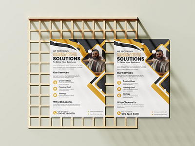 Minimalistic flyer design for corporate companies adobe illustrator banner branding business creative design graphic design illustration logo vector