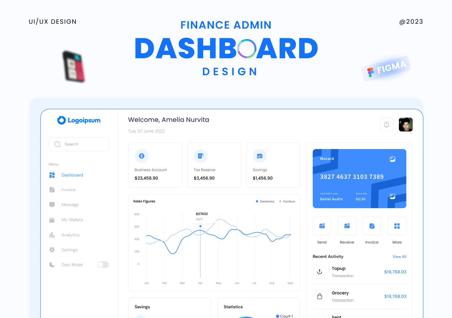 FINANCE ADMIN DASHBOARD UI Design branding creative dashboard design digital agency figma html ui