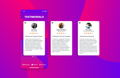 Testimonial Exploration app design branding figma flyer design graphic design ui ui graphics user experience user interface design ux ui visual design