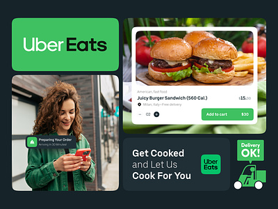Uber Eats Moodboard application delivery food fooddeliveryapp green mobile moodboard ubereats ui ux