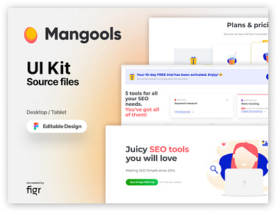 Mangools Web UI (Recreated) branding design editable figma free freelance interface kit mangools mangools interface product seo seo tools template ui ui kit ui ux web design webapp website