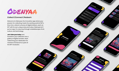 Odenyaa, the NFT Collection book blockchain collection collection book graphic design mobile app nft odenyaa ui web3