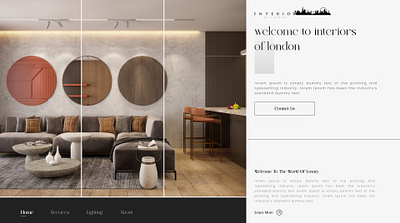 Interior Landing Page interior landing landing page ui ux