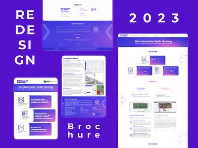 2023 Design changes - Landing page = Brochure branding brochure cellular changing colorful graphic design landing page landing page design redesign simple design ui