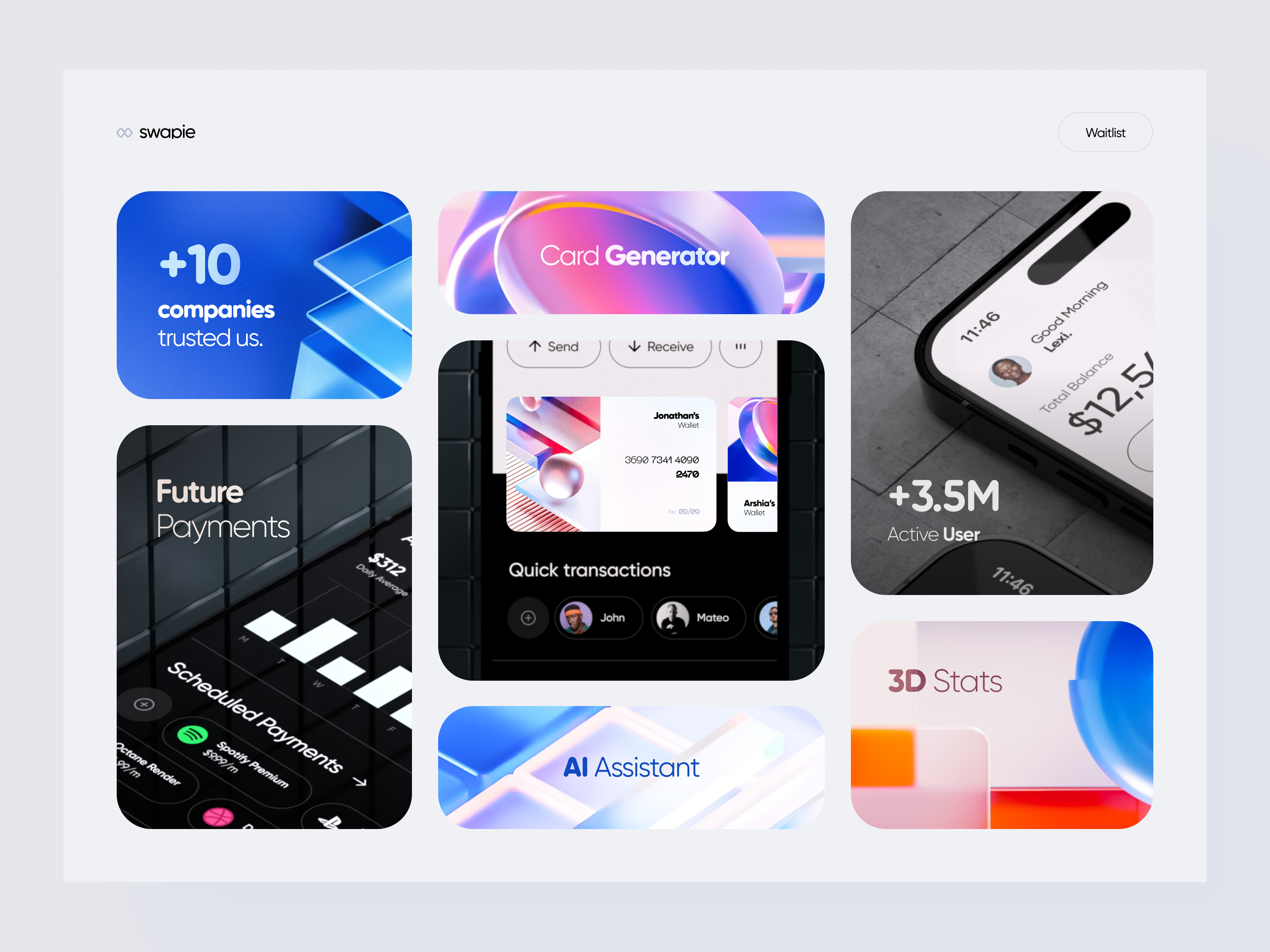 Swapie :: Landing Page clean inspiration landing page light mode minimal motion design ui ui motion ux