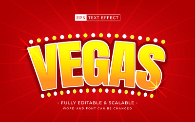 Vegas editable text style effect - game text style theme design lettering logotype modern style type vector