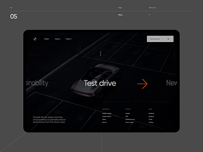 Polestar — Menu 3d animation car motion product ui ux web website