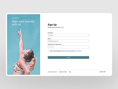 Sign Up product product design saas saas sign up sign up ui user interface web app