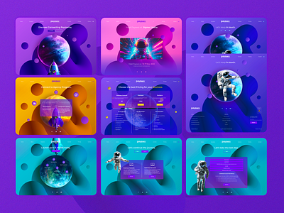 Website Space Concept astronaut biomes deisgn branding composition digital 2d figma graphic design motion graphics rocket space ui website concept website design