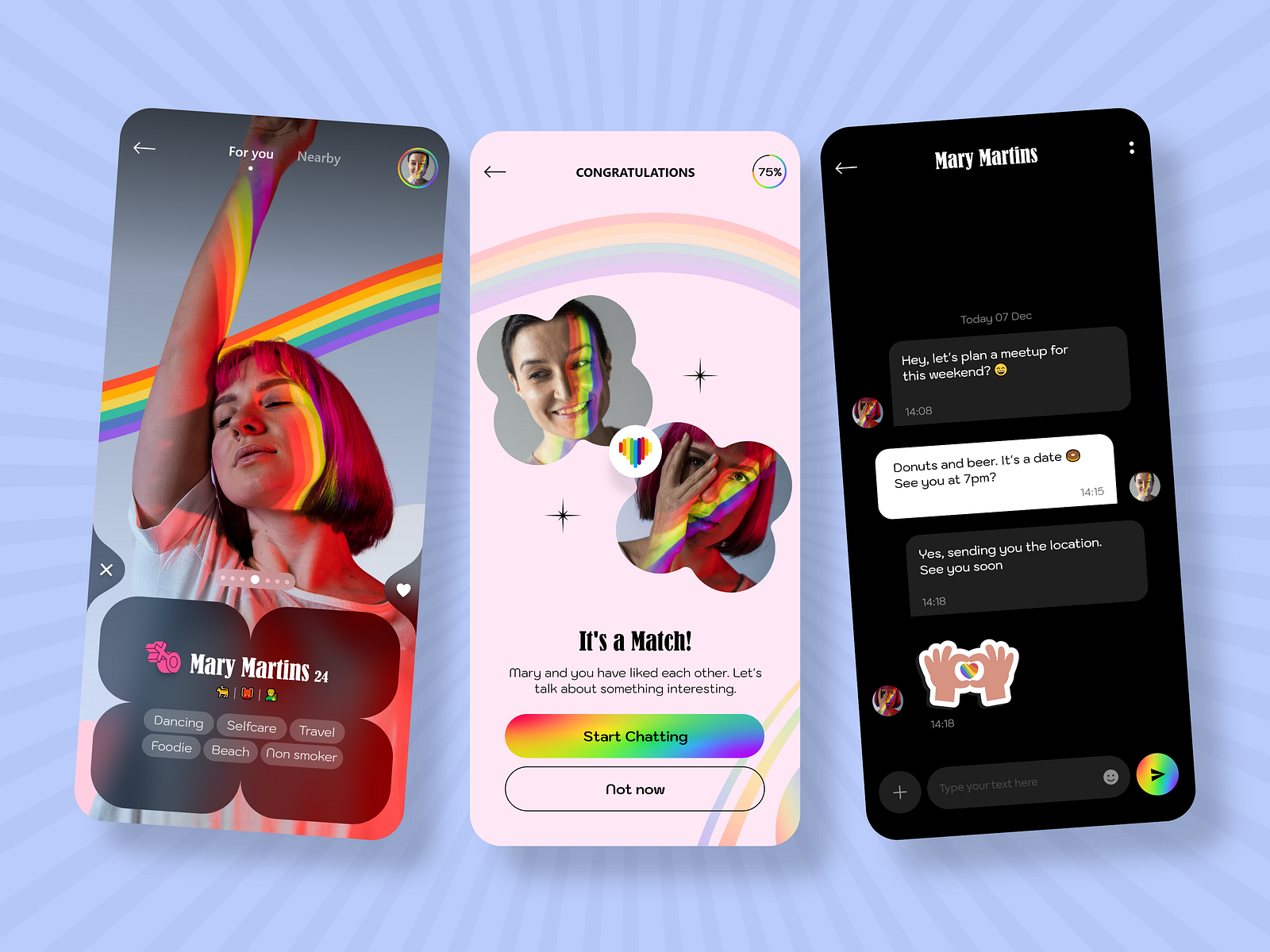 Lgbt Dating App Ui Concept By Cmarix On Dribbble