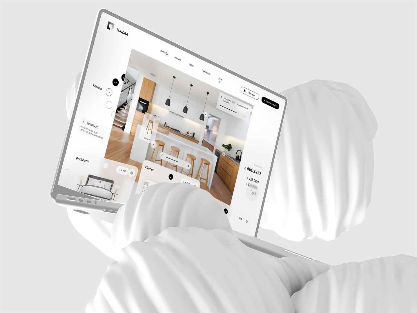 house builder website \ tundra 2023 2024 builder clean clear e commerce extraordinary flat flat builder furniture house builder kitchen landing page modern saas simple website white