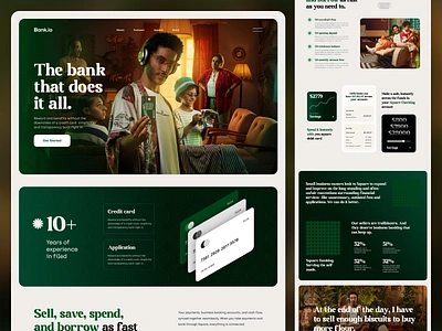 Bank io-Fintech Website bank website bold website design finnacial fintech landing page fintech website graphic design inspiration landing page landing page design modern design trendy design ui ui design uidesign uiux website website design