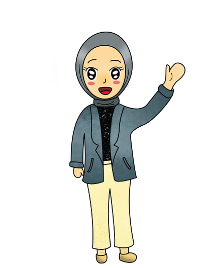 Friends animation blue bye flowers friend friendship girls graphic design hello hiijab hijabi pink red welcome