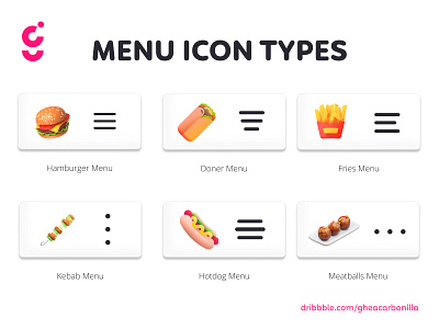 Menu Icon - Mobile branding design flat graphic design minimal