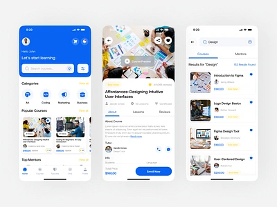 E-learning App app delivering app design e learning e learning app figma mobile app ui ux