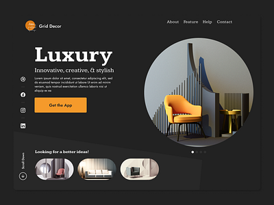 Furniture Website Design 3d animation design furniture website design motion design motion graphics ui ux vector