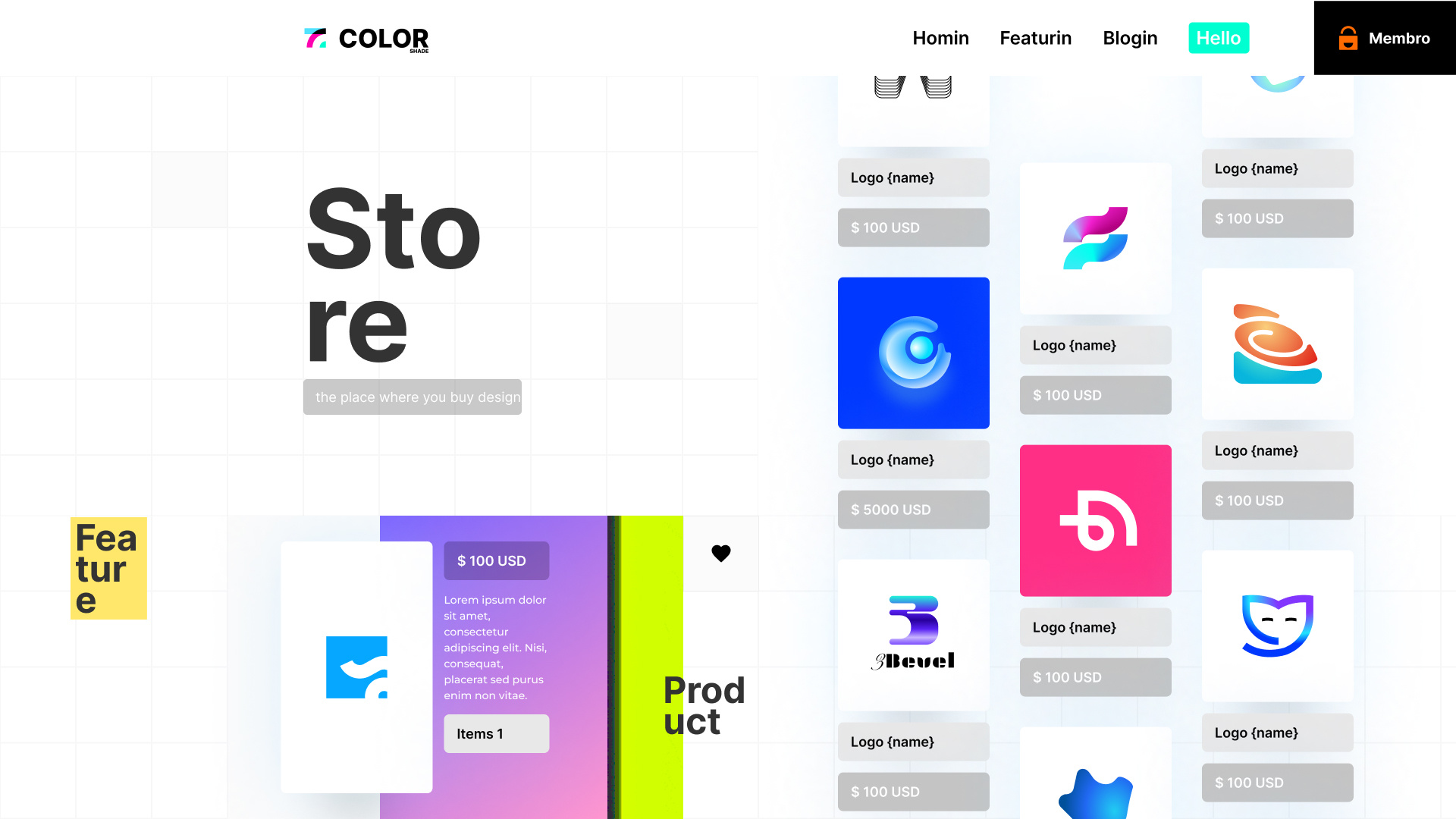 Logostore UI branding design graphic design illustration logo logo design ui ux vector web design