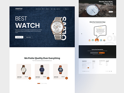 nWatch - Watch eCommerce Website app branding clean colorful design landing page logo product app product landing page smartwatch ui ui design uiux ux watch watch app watch landing page watch website web design website